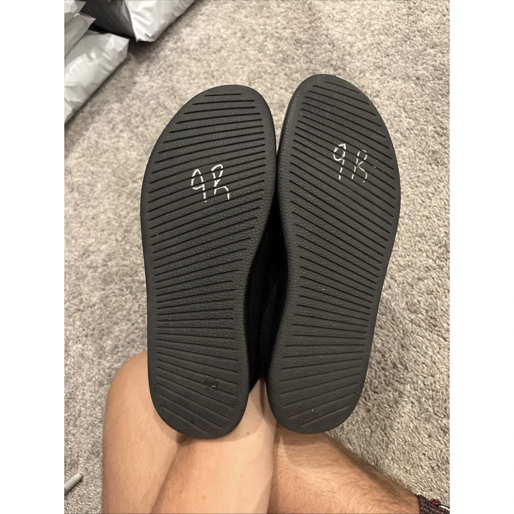 Allbirds Wool Lounger Shoes Men's 11 All Black Merino Slip On Sneakers Loafers